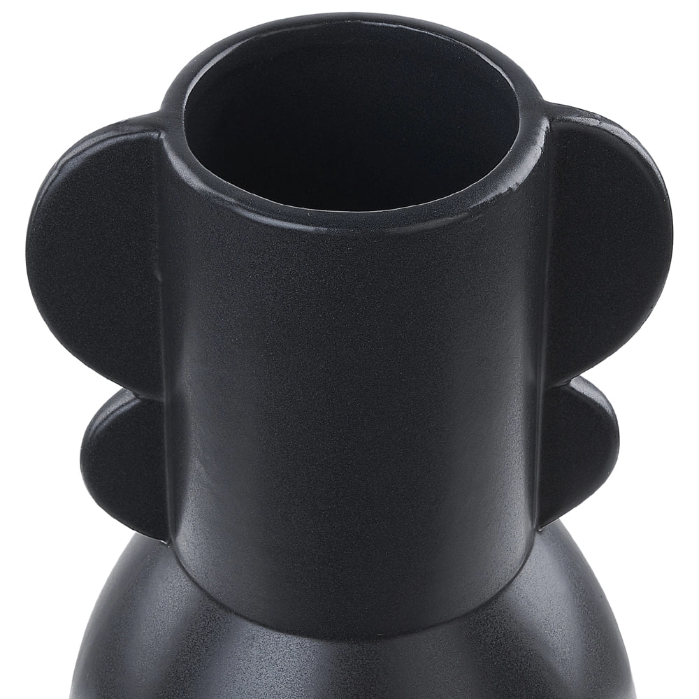 Vaso per fiori da tavolo in porcellana decorativa moderna scultura nero
