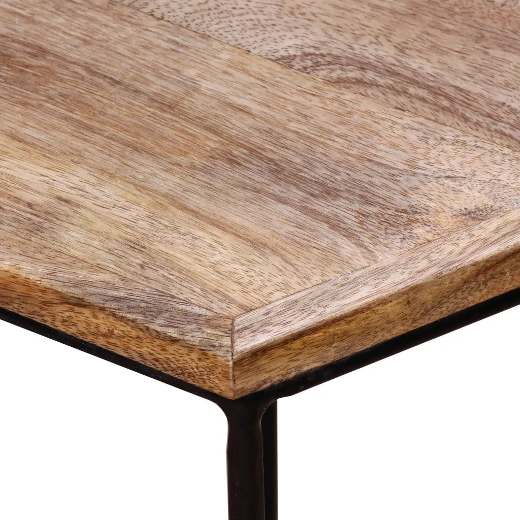 Tavolino da salotto | Tavolino da caff¨¨ | Tavolino da Soggiorno in Legno Massello di Mango 56x48x40 cm
