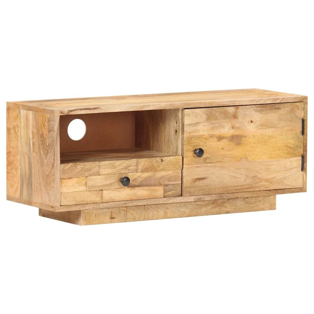 Mobile Porta TV 90x30x35 cm in Legno Massello di Mango 320466