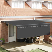 Tenda Retrattile Antracite 450 × 350 cm Poliestere e Alluminio 3330874