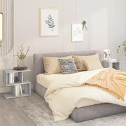 Comodini Grigio Sonoma 2pz-Set di 2 Tavolino da notte 50x30x51,5 cm in Legno Multistrato