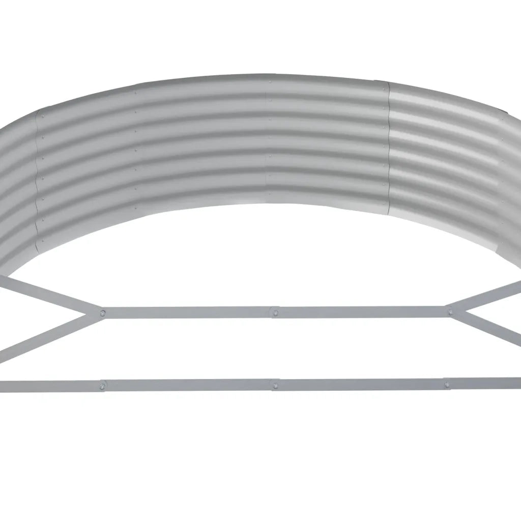 Letto Giardino Acciaio Zincato 214x140x36 cm Marrone 319025