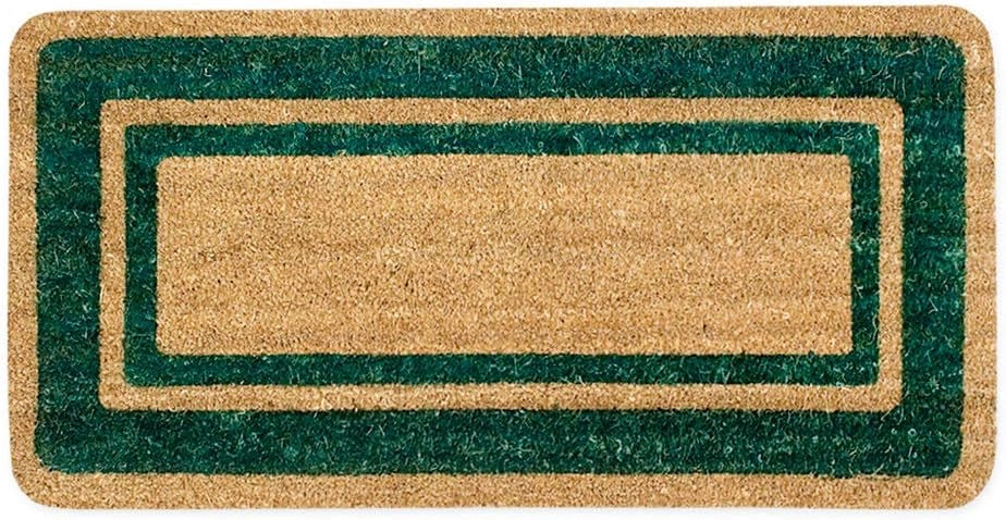 Zerbino Cocco Naturale Esterno Porta Entrata Retro Antiscivolo Raschiafango 40X80 Cm Verde