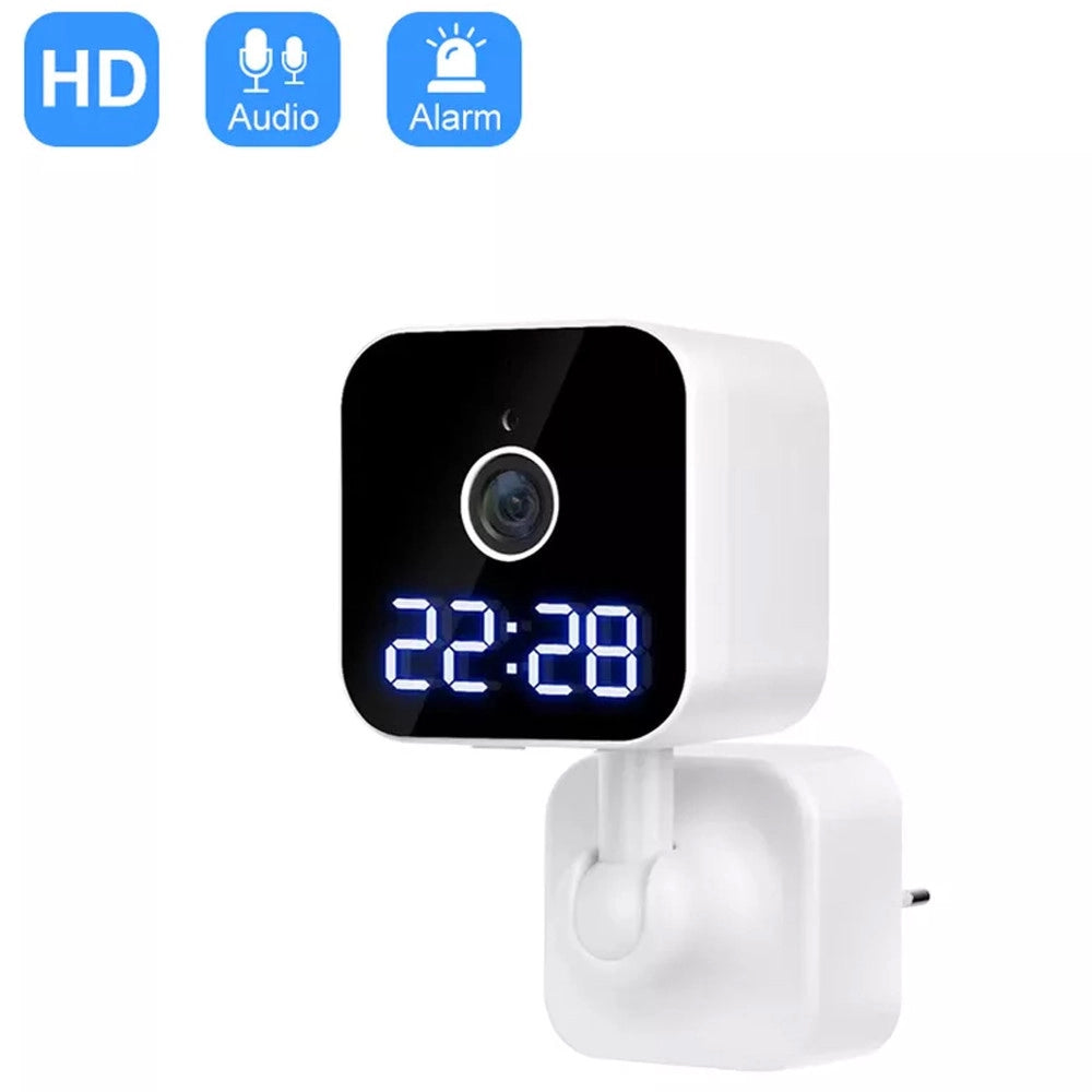 Trade Shop - Fotocamera Hd 1080p Wifi Sicurezza Ip Home Cam Visione Notturna Orologio Q-sx909 -