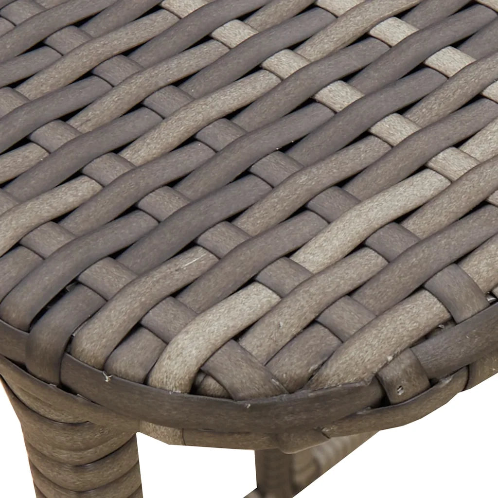 Tavolo da Giardino | Tavolino da esterno Pieghevole Grigio 90x51x75 cm in Polyrattan