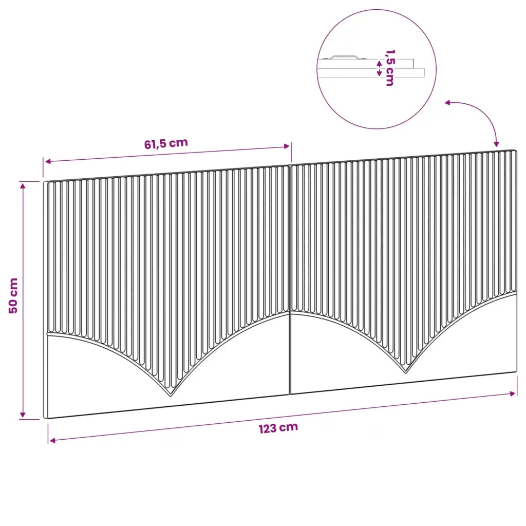 Testiera da Muro HOORN Grigio Cemento Legno ingegnerizzato 897408