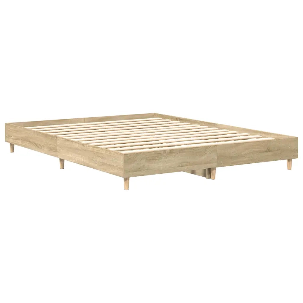 Struttura del letto 2 pcs Sonoma 152 x 203 cm Legno multistrato 3402866