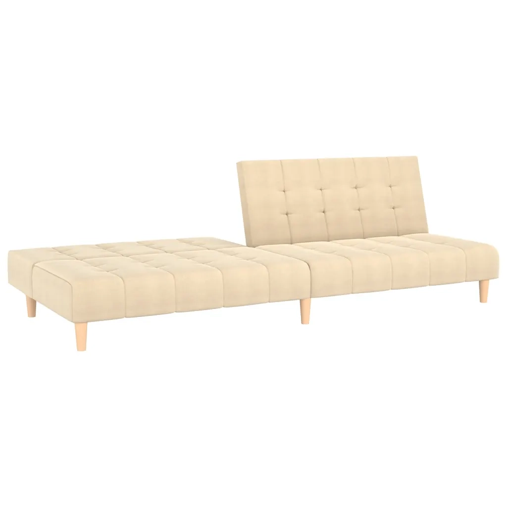 Divano Letto a 2 Posti-Sofa Letto 2 Posti-Daybed Crema in Tessuto 850422