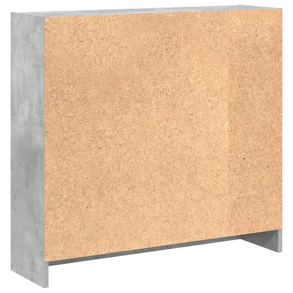 Libreria Grigio Cemento 80x24x75 cm in Legno Multistrato 800895
