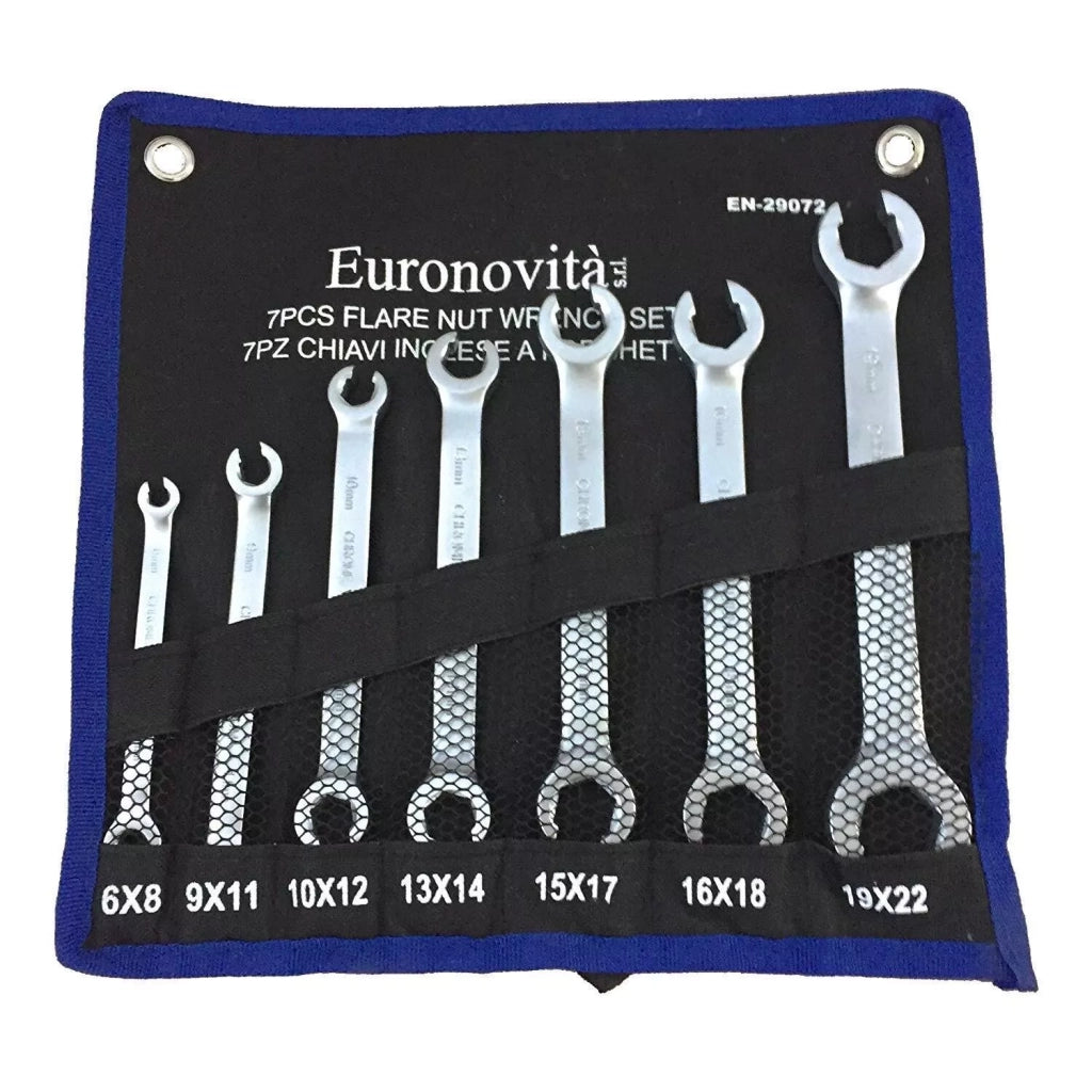 CHIAVI INGLESI A FORCHETTA APERTE CHIAVE COMBINATE 7 PZ KIT DA 6×8 A 19×22