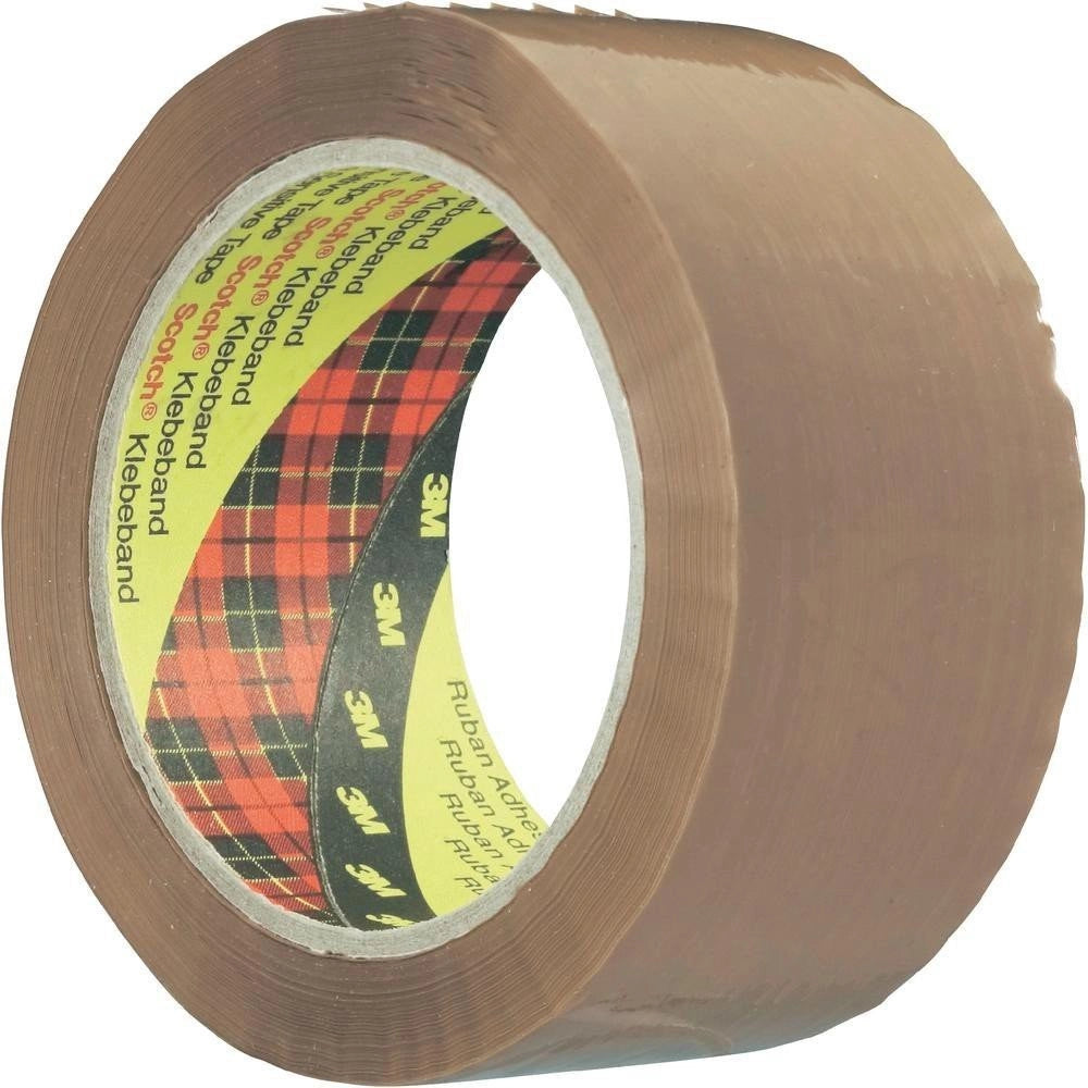 Trade Shop - Set 6 Pezzi Nastro Adesivo Avana Rotolo 4.8cm X 30 M Da Imballaggio Scatole -