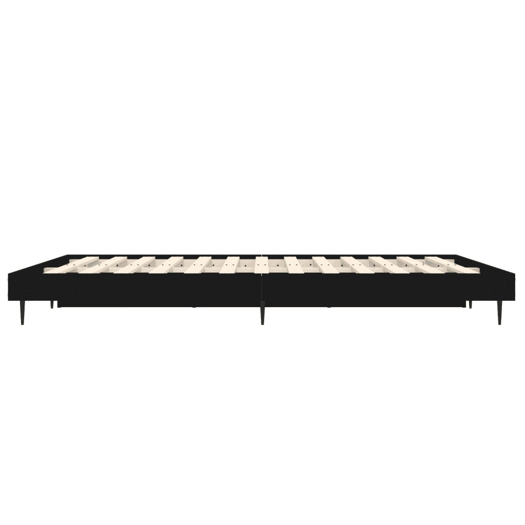 Giroletto-Struttura Letto Nero 140x190 cm in Legno Multistrato 537080