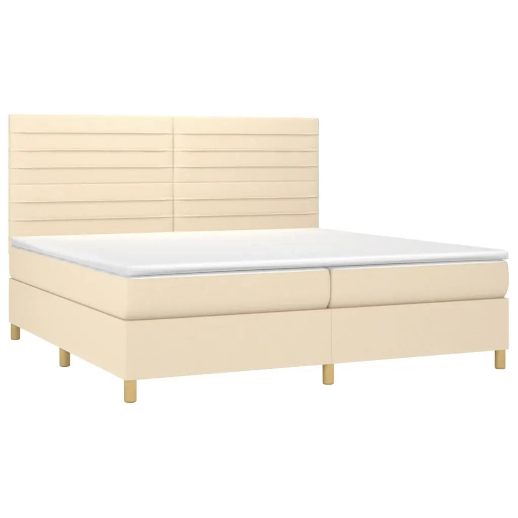 Letto a Molle Materasso e LED bianco 200x200cm in Tessuto cod mxl 61241