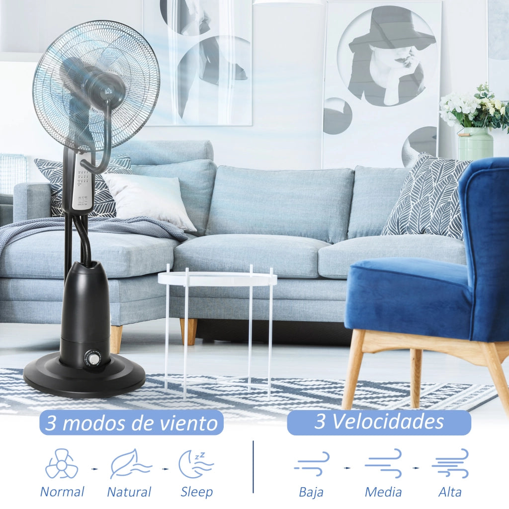 Ventilatore Nebulizzatore ¨C Zephmum ¨C Nero ?44,5x120 cm 90W
