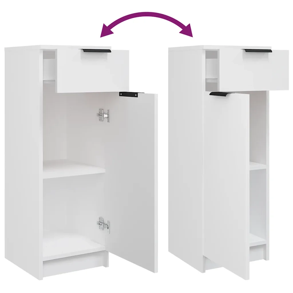 Set di Mobili da Bagno 3 pz Bianco in Legno Multistrato 3115868