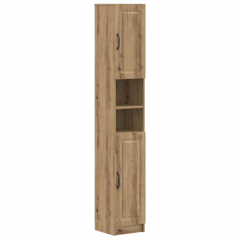 Armadio da Bagno con Ripiano Aperto UTRECHT Rovere Artigianale 897704