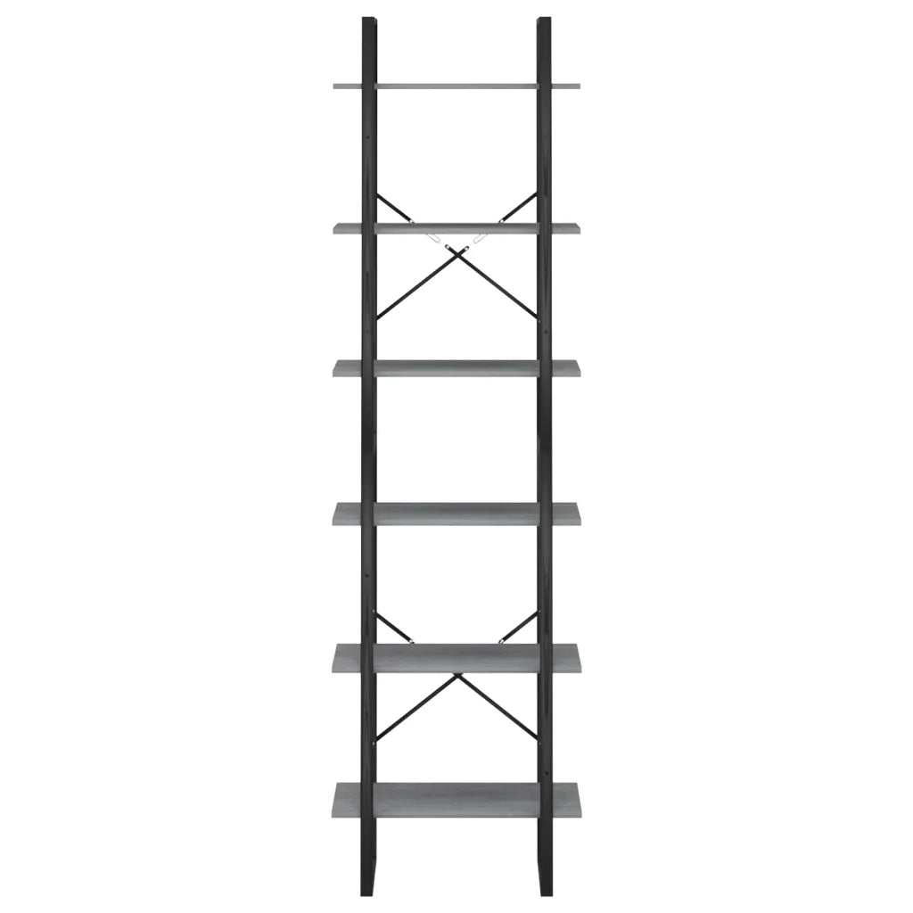 Scaffale Grigio 60x30x210 cm in Legno Massello di Pino CFW7734287