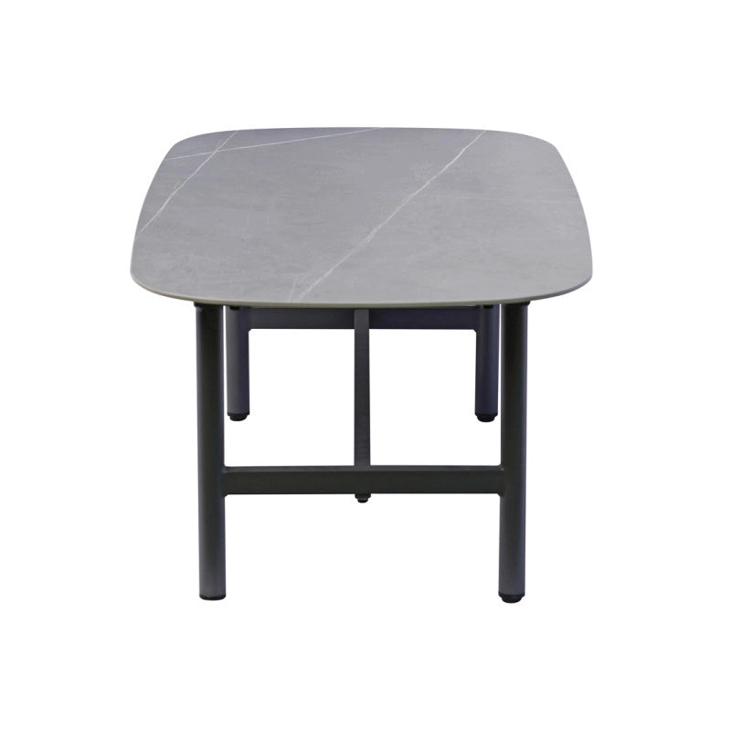 Salotto Almeria Alluminio Antracite Tavolino Gress Moia