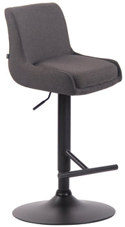 Sgabello Bancone Imbottito Club in Tessuto grigio scuro,nero