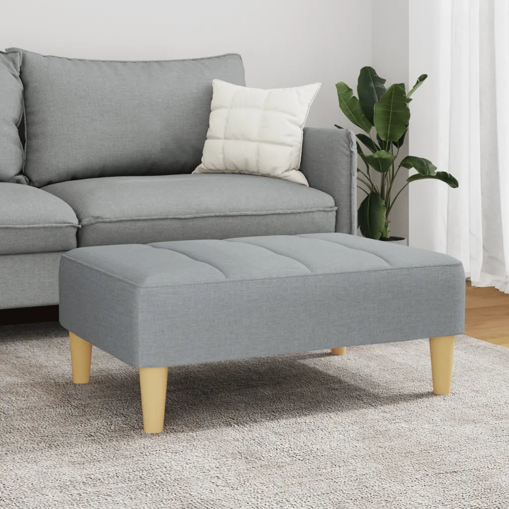 Poggiapiedi Grigio Chiaro 77x55x31 cm in Tessuto 4007362