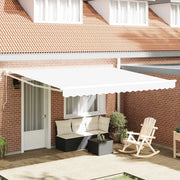 Tenda Retrattile Bianco 400 × 300 cm Poliestere e Alluminio 3330631