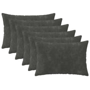Federa 6 pcs HEERLEN Antracite 30 x 50 cm Fleece in microfibra 907804