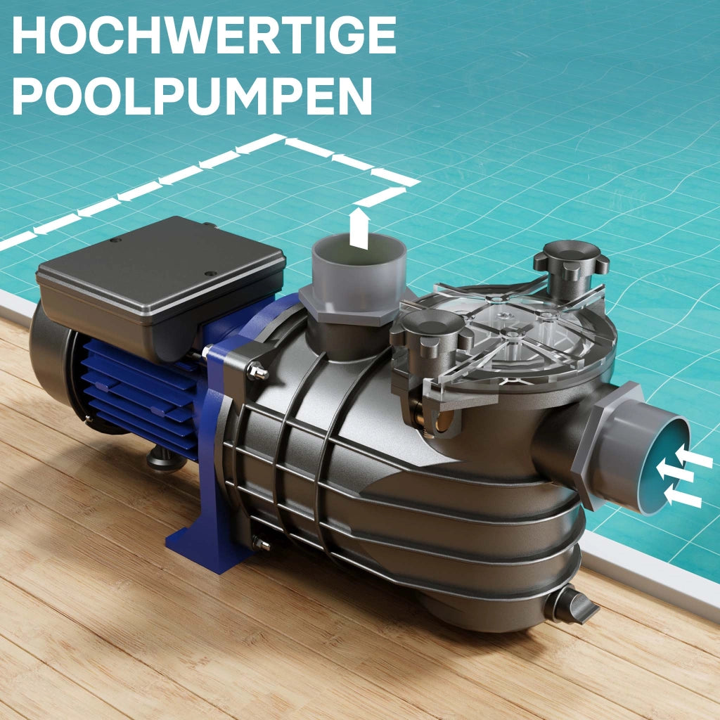 Pompa piscina per ricircolo e filtraggio 13200 l/h 370 W Pompa di circolazione