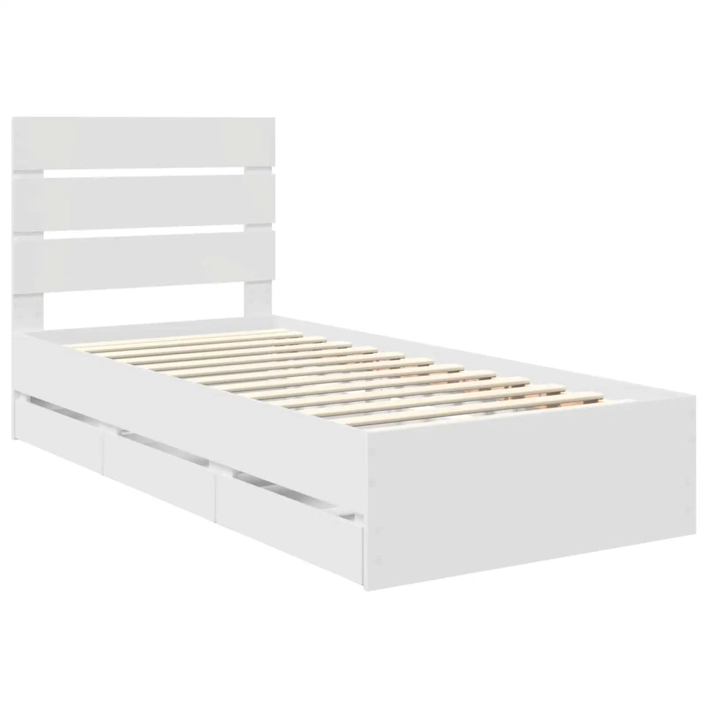 Struttura del letto Bianco 90 x 200 cm Legno Ingegnerizzato 3411858