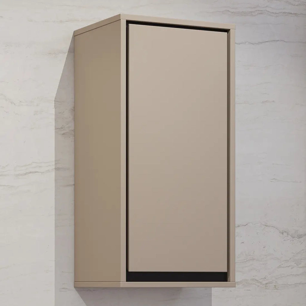 Mobile sospeso da bagno collezione GOBI colore marrone.