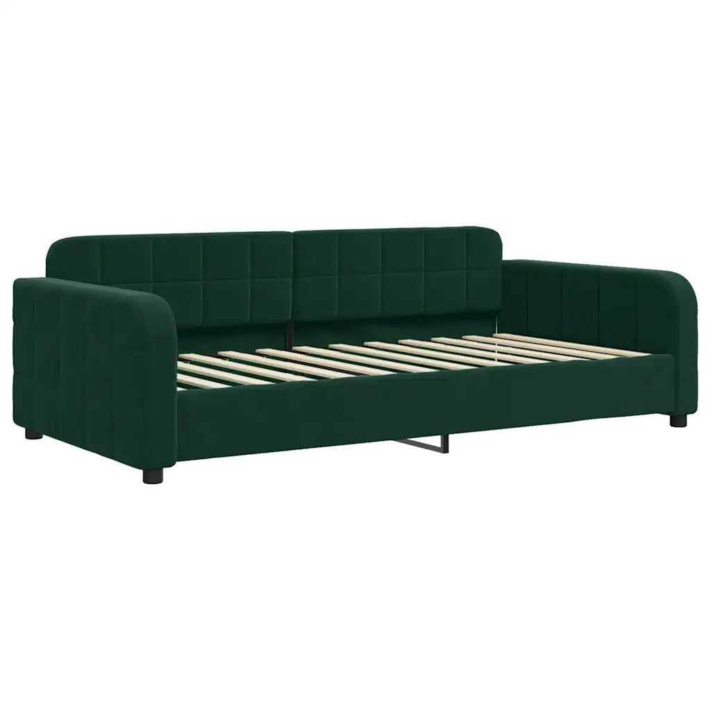 Letto da Giorno Verde Scuro 90x200 cm in Velluto 354060