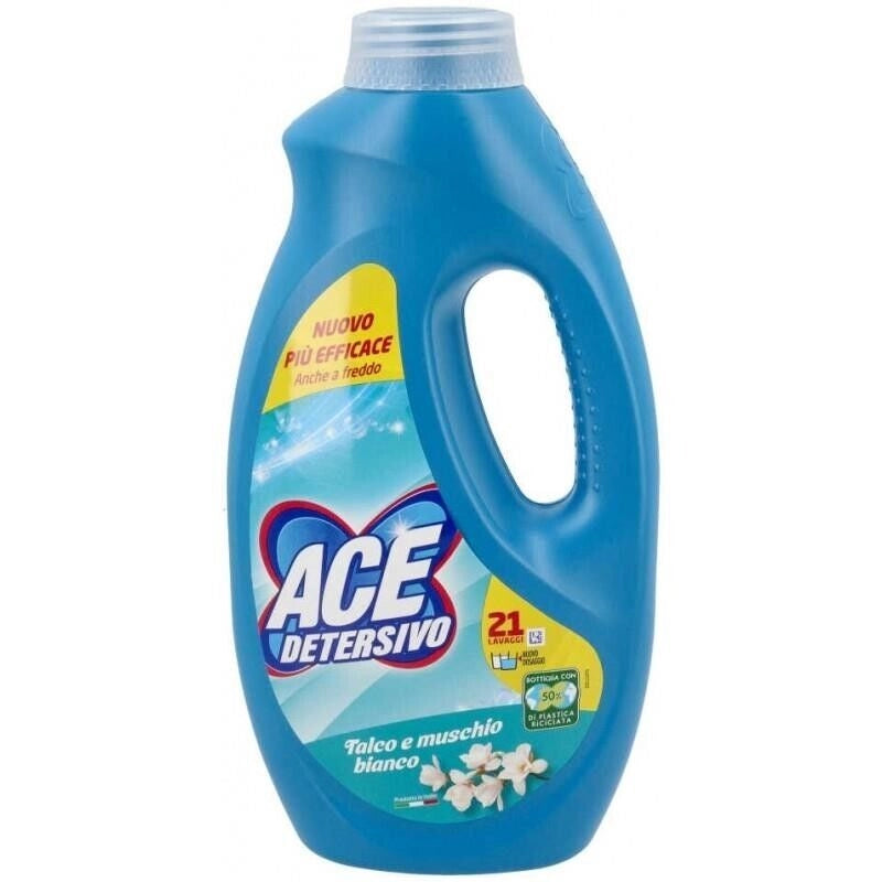 ACE DETERSIVO TRIPACCO LIQUIDO LAVATRICE TALCO E MUSCHIO BIANCO 63 LAVAGGI
