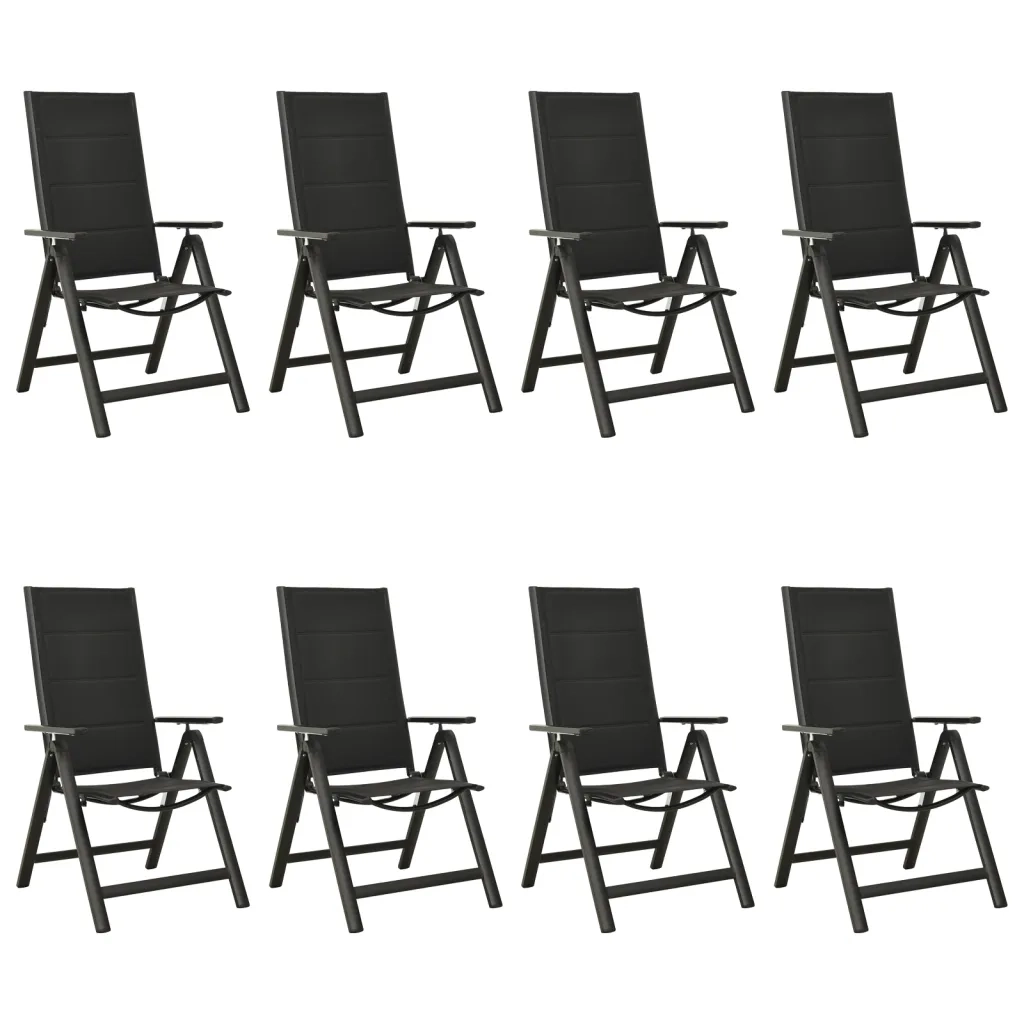 Set Mobili da Pranzo per Giardino 9 pz in Alluminio Antracite cod mxl 42374
