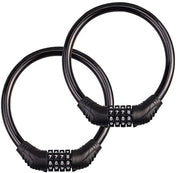 Doppio Cifrario a Cavo - Chiusura Fissa 4-Cifre Portatile - Cavo in Acciaio 1,2 cm con Rivestimento in Gomma - per Bicicletta, Scooter, E-Bike e Motocicletta