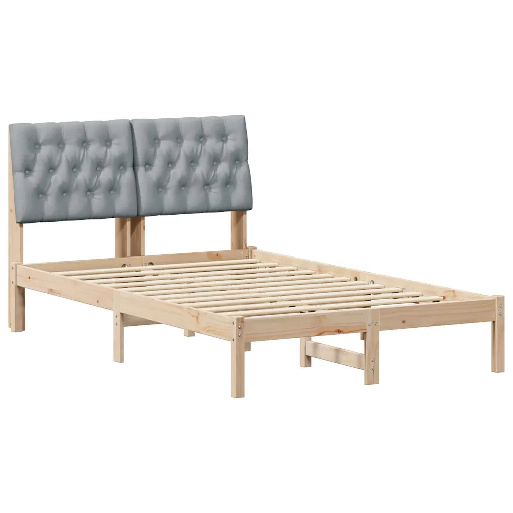 Letto con Testiera Rivestita-Struttura Letto con Testiera Marrone 120 x 190 cm 225064