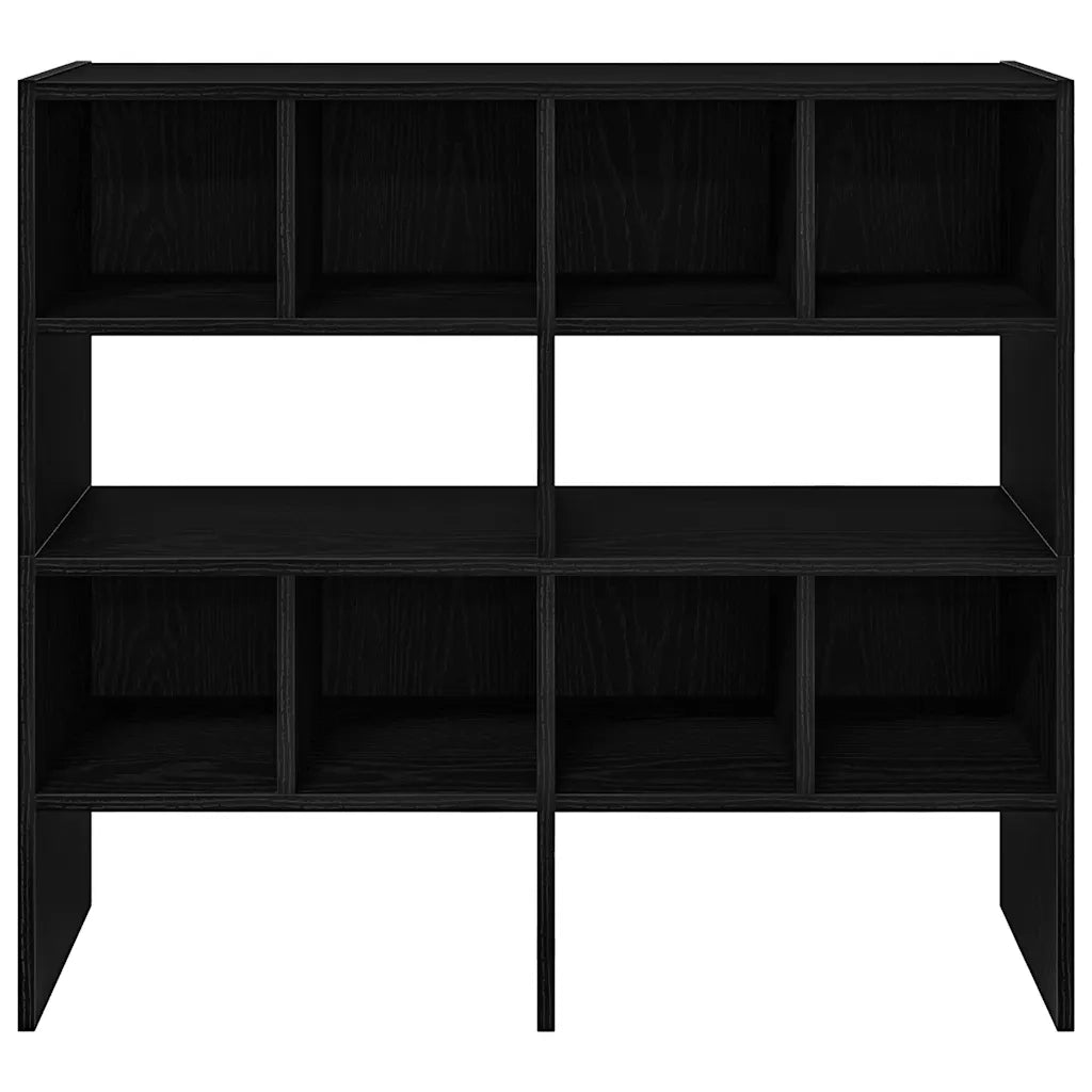 Scarpiere 2 pz Impilabili Rovere Nero 89,5x30x40 cm