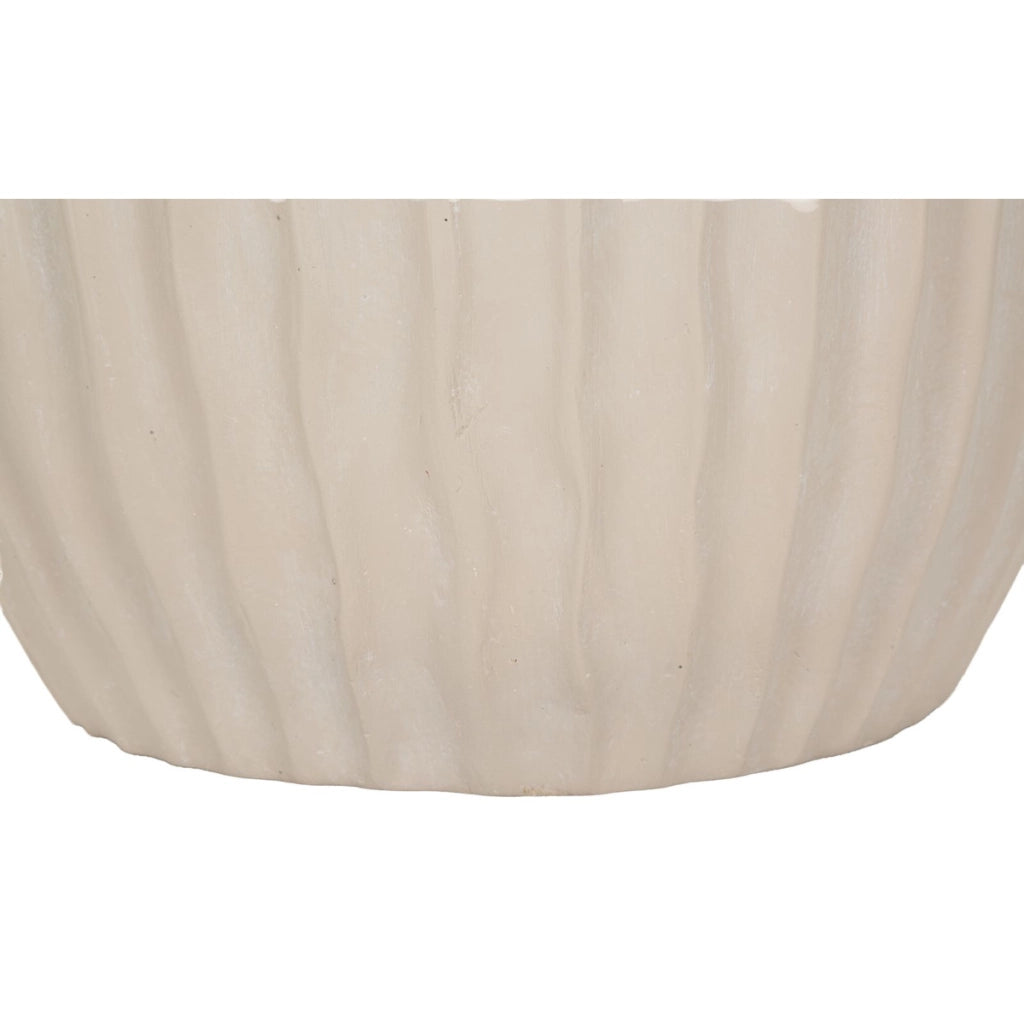 Vaso Decorativo VKH835, Beige, Poliresina, 26,5x26,5x26 cm