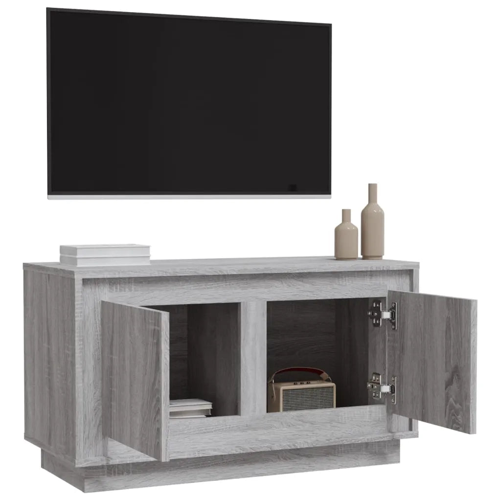 Mobile Porta TV-Mobile per TV-Credenza TV Grigio Sonoma 80x35x45 cm in Legno Multistrato 255193