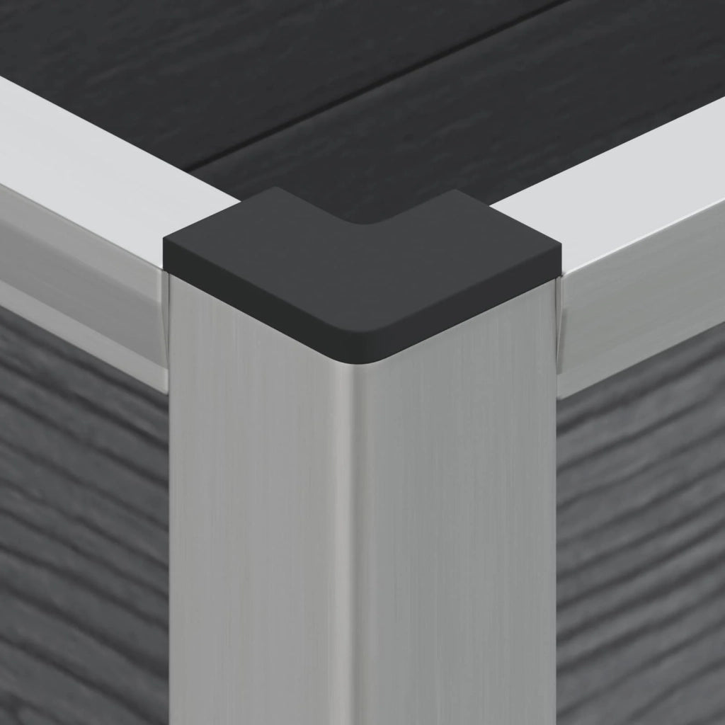 Fioriere | Cassetta per fiori | Letto rialzato da giardino Grigio 100 x 30 x 22 cm