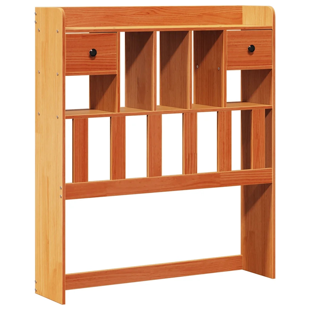 Letto Libreria senza Materasso Marrone Cera 75x190 cm in Pino 3321753