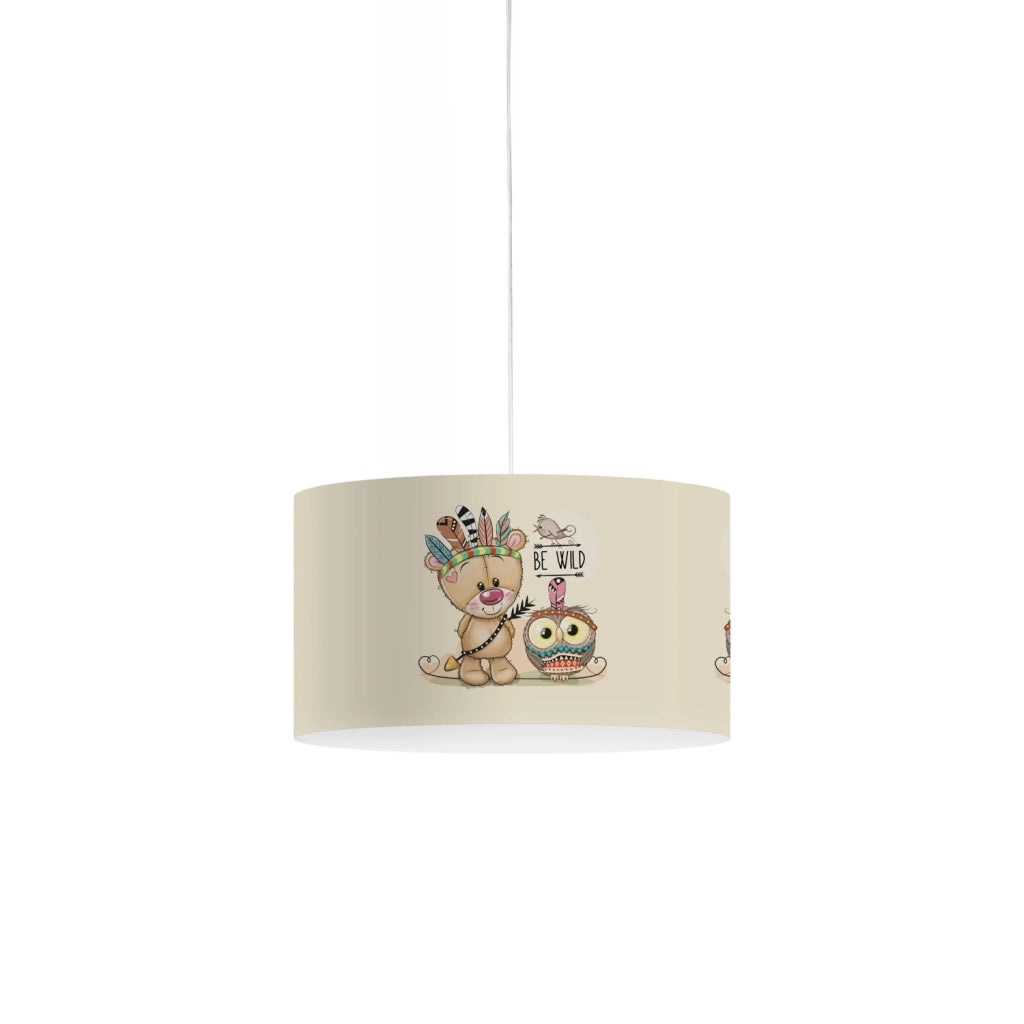 Sospensione Moderna Decokids Polilux ® Grafica Indiano 1 Luce E27 D40Cm