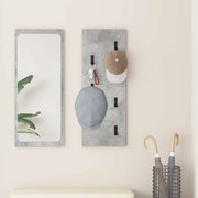Appendiabiti a muro Grigio cemento 30 x 1,5 x 80 cm 874470