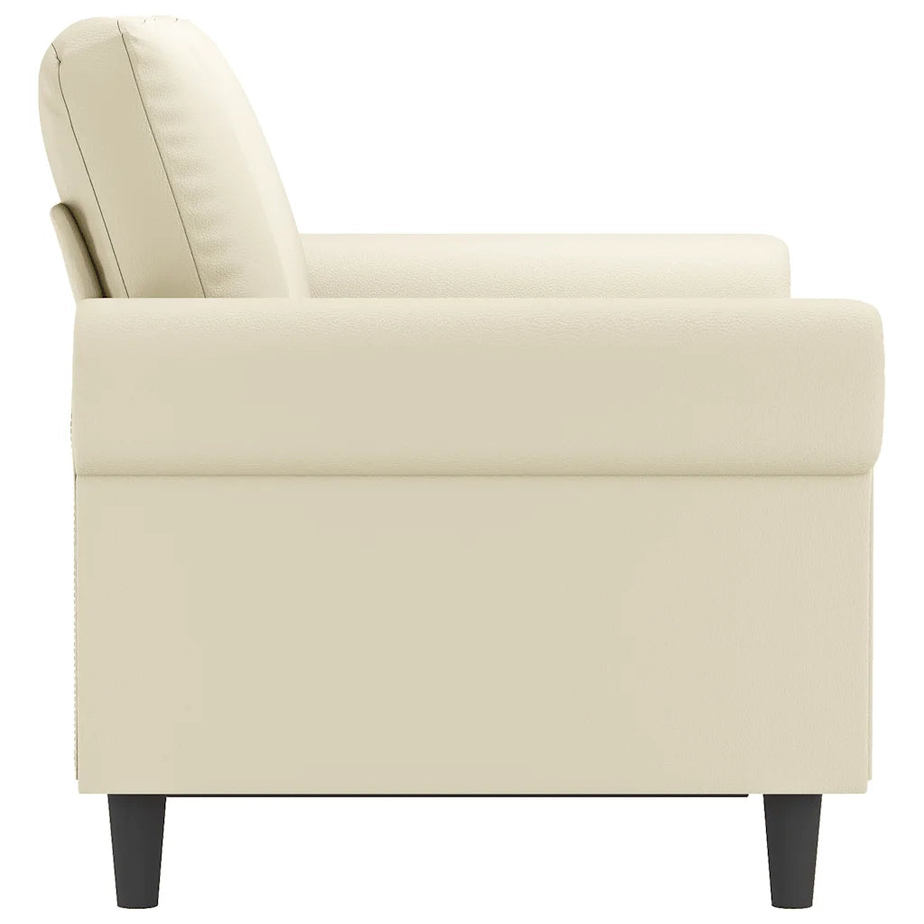 Divano a 2 Posti Crema 120 cm in Similpelle 359500