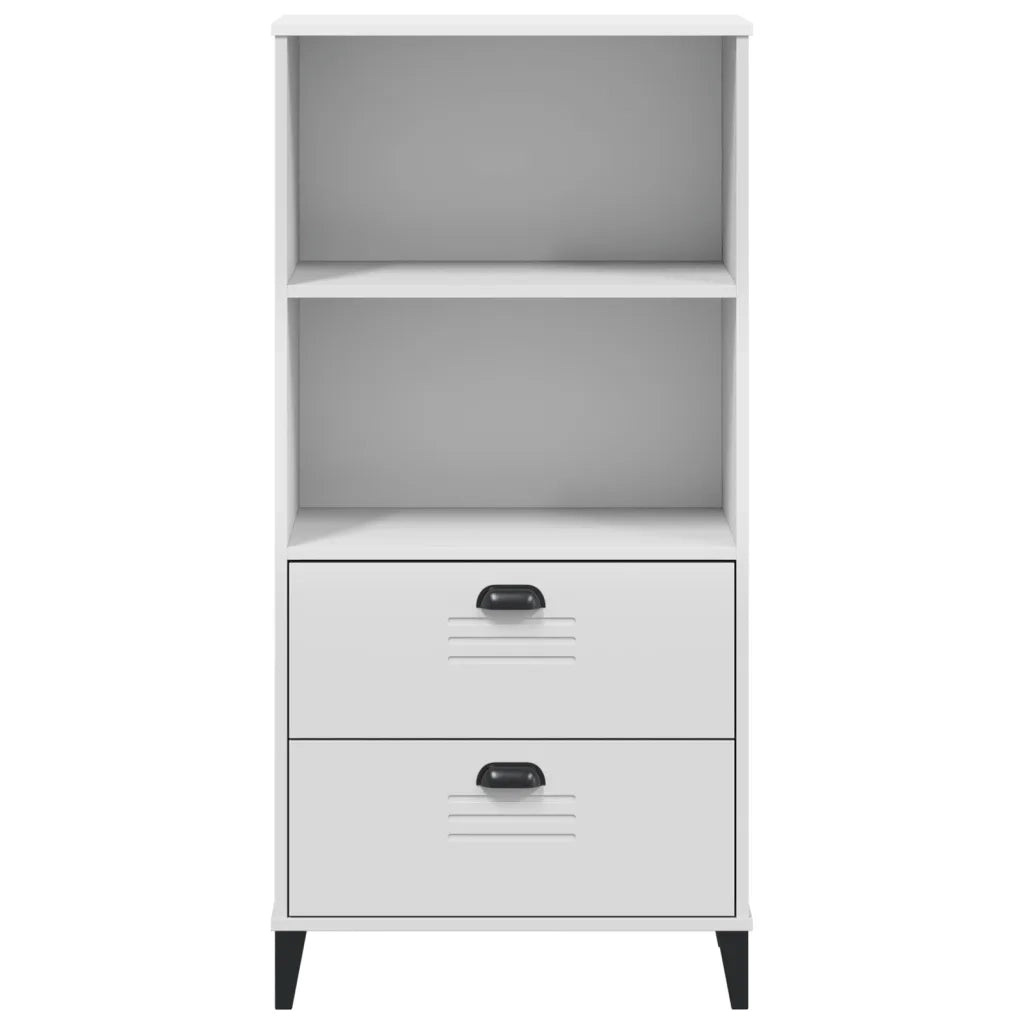 Libreria VIKEN Bianca 60x35x123 cm in Legno Multistrato
