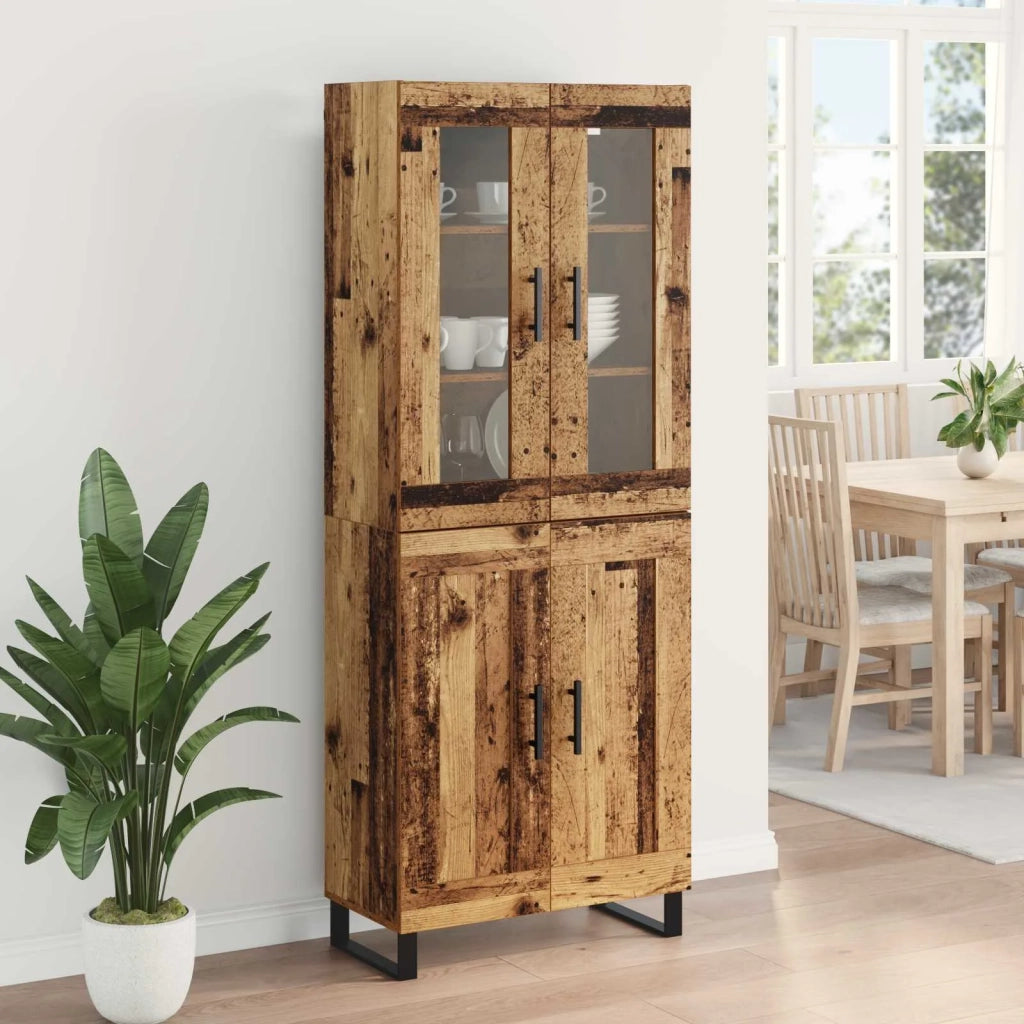 Credenza 2 pcs Legno vecchio Legno multistrato