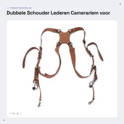 Accessorio per Fotocamera - Cinturino Verstabile - Doppio Orecchione - Cinturino in Pelle - Accessori Fotografici - Per Fotocamere DSLR - Comodo e Idrorepellente - Cinturino per Fotocamera
