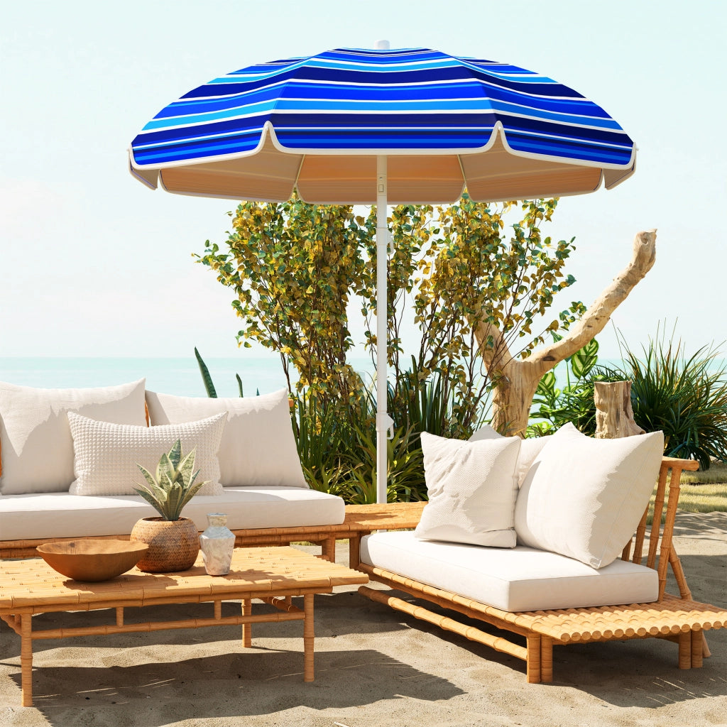 Ombrellone da giardino ¨C zephmum ¨C 180 cm, multicolore, inclinabile, pieghevole