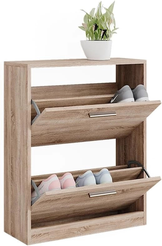Mobile porta scarpe Gizmo, Sonoma, 59 x 72.5 cm 2 scomparti, per la conservazione delle scarpe e combinabile con i mobili Gizmo