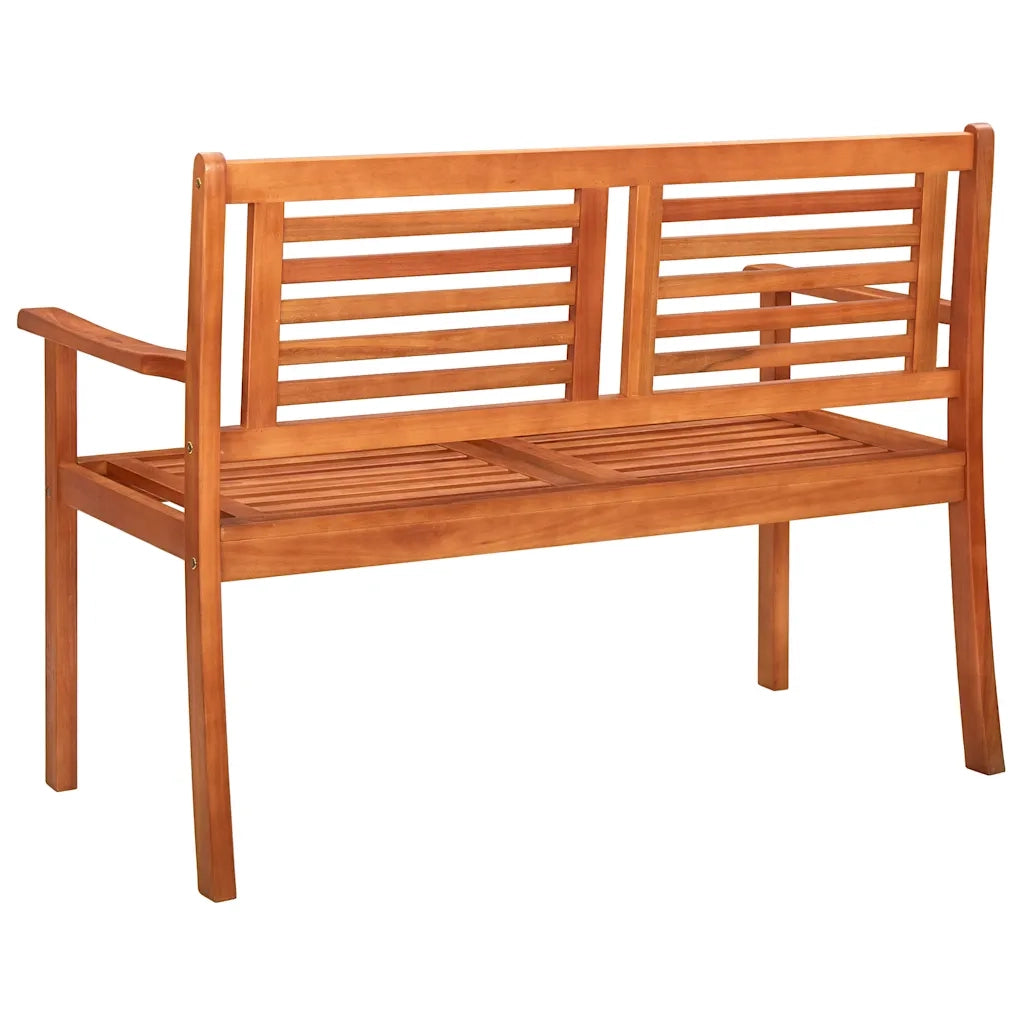 Panchina da Giardino 2 Posti e Cuscino 120cm Massello Eucalipto 3060976