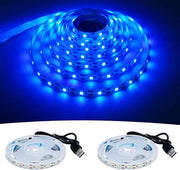 Striscia LED Blu 460-465nm Alimentazione USB 4M-240LED Flessibile IP20 Non Idrogrado LED Tape a SMD2835 Adesivo per Decorazione DIY Casa