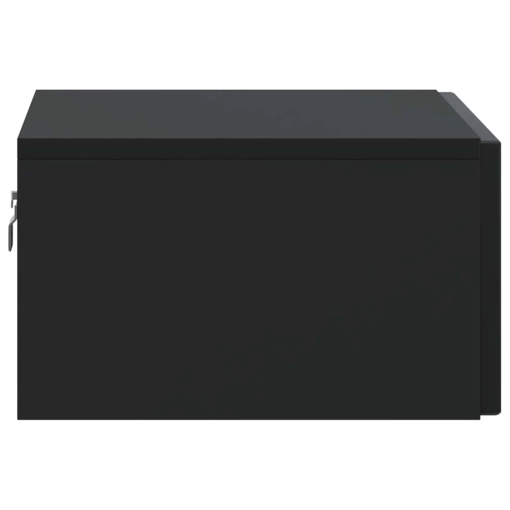 Mobiletto da notte a muro 2 pcs Nero 49 x 34,5 x 20 cm 898448